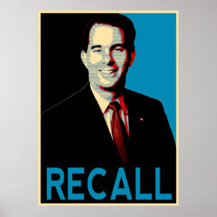 Rückruf von Governor Scott Walker Poster