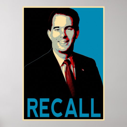 Rückruf von Governor Scott Walker Poster (Vorne)