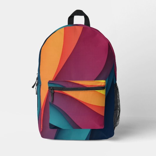 Rucksack - abstrakte Farben (Vorderseite)