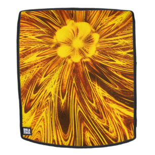 Rucksack Abstrakte Linien Gelbe Blume