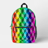 Rucksack (ao) - Illusion von Regenbogenblöcken (Vorderseite)