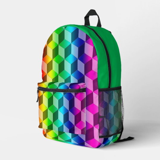 Rucksack (ao) - Illusion von Regenbogenblöcken (Rückseitige Ecke Rechts)