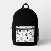 Rucksack auf der Skateboard - Weiß und Schwarz (Vorderseite)