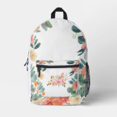 Rucksack der blühenden Liebe: Grün & Korallen (Vorderseite)