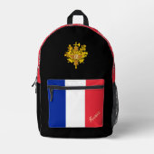 Rucksack der französischen Flagge, Frankreich, Son (Vorderseite)