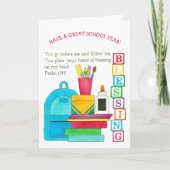 Rucksack des Segen zurück zur Schulkarte Karte (Vorderseite)