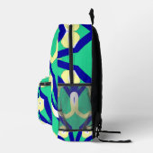 Rucksack, Ein elegantes, farbenfrohes, nahtloses D Bedruckter Rucksack (Rechts)