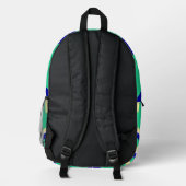 Rucksack, Ein elegantes, farbenfrohes, nahtloses D Bedruckter Rucksack (Rückseite)