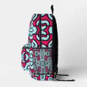 Rucksack, Ein elegantes, farbenfrohes, nahtloses D Bedruckter Rucksack (Rechts)