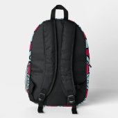 Rucksack, Ein elegantes, farbenfrohes, nahtloses D Bedruckter Rucksack (Rückseite)