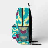 Rucksack, Ein elegantes, farbenfrohes, nahtloses D Bedruckter Rucksack (Rechts)