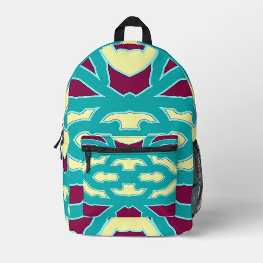 Rucksack, Ein elegantes, farbenfrohes, nahtloses D Bedruckter Rucksack (Vorderseite)