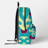 Rucksack, Ein elegantes, farbenfrohes, nahtloses D Bedruckter Rucksack (Links)