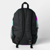 Rucksack, Ein elegantes, farbenfrohes, nahtloses D Bedruckter Rucksack (Rückseite)