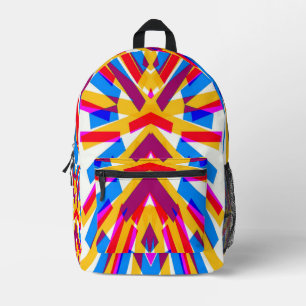 Rucksack, ein elegantes, vielfarbiges Streifen-Mus Bedruckter Rucksack