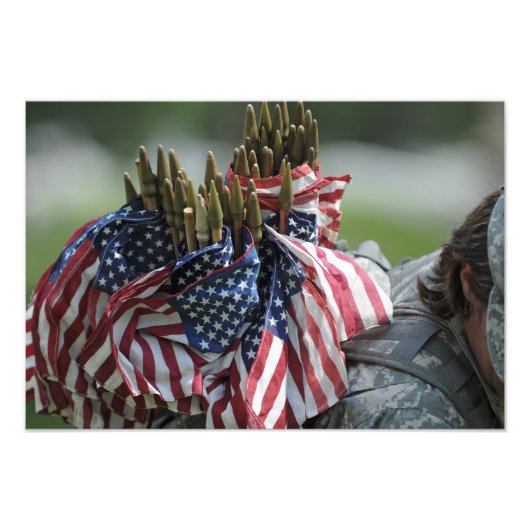 Rucksack eines Soldaten der Armee Fotodruck (Vorne)