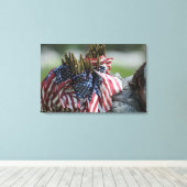 Rucksack eines Soldaten der Armee Leinwanddruck (Insitu (Holzboden))