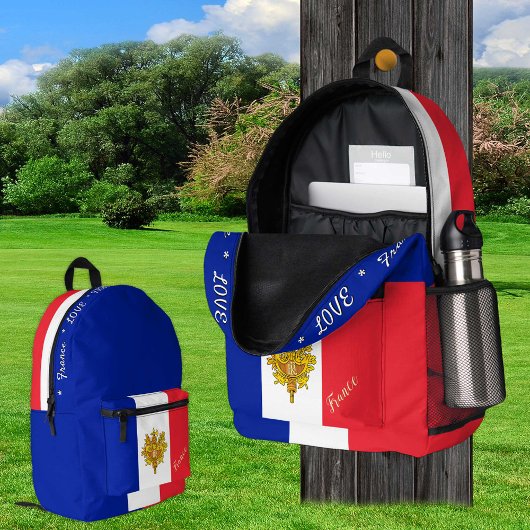 Rucksack, Emblem, Patrioten, Frankreich Bedruckter Rucksack