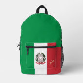 Rucksack, Emblem, Patrioten, Italien Bedruckter Rucksack (Vorderseite)