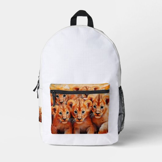 Rucksack - Five Lions Cubs Kunstwerk (Vorderseite)