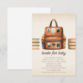 Rucksack + Flaschen Babydusche Buchungsanfrage Begleitkarte (Vorne/Hinten)
