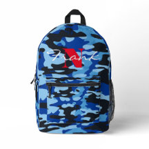 Rucksack für blaue und schwarze Camouflage - Indiv