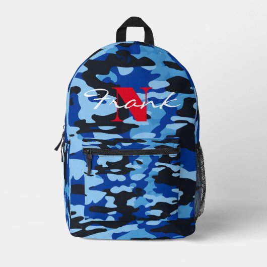 Rucksack für blaue und schwarze Camouflage - Indiv (Vorderseite)