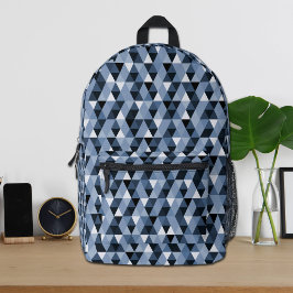 Rucksack für blaues geometrisches Muster