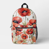 Rucksack für Blume mit Aquarellfarbe (Vorderseite)