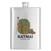 Rucksack für den Katmai Nationalpark Flachmann (Vorderseite)