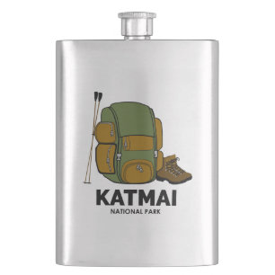 Rucksack für den Katmai Nationalpark Flachmann
