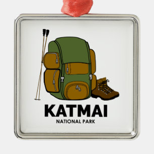 Rucksack für den Katmai Nationalpark Ornament Aus Metall