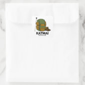 Rucksack für den Katmai Nationalpark Quadratischer Aufkleber (Tasche)