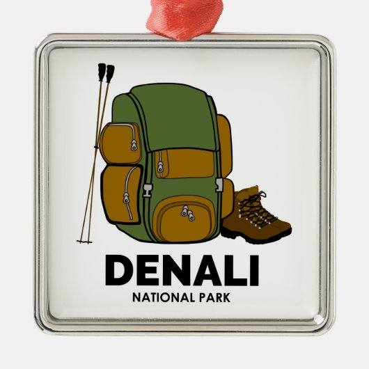 Rucksack für den Nationalpark Denali Ornament Aus Metall (Vorne)