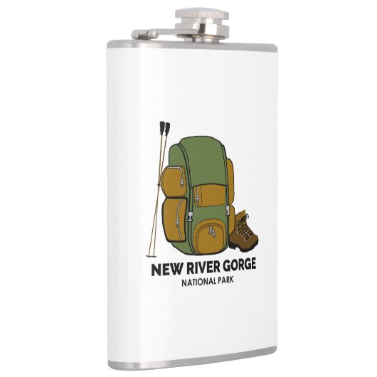 Rucksack für den Nationalpark der New River Gorge Flachmann (Rechts)