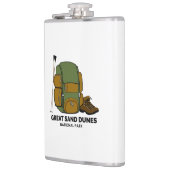 Rucksack für den Nationalpark Great Sand Dunes Flachmann (Links)