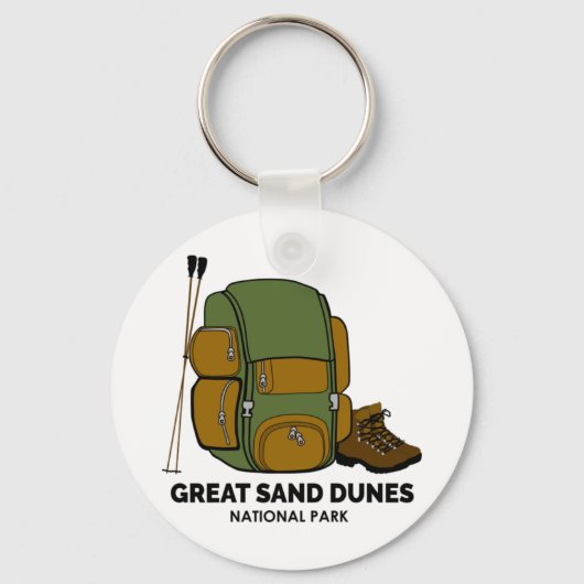Rucksack für den Nationalpark Great Sand Dunes Schlüsselanhänger (Vorderseite)