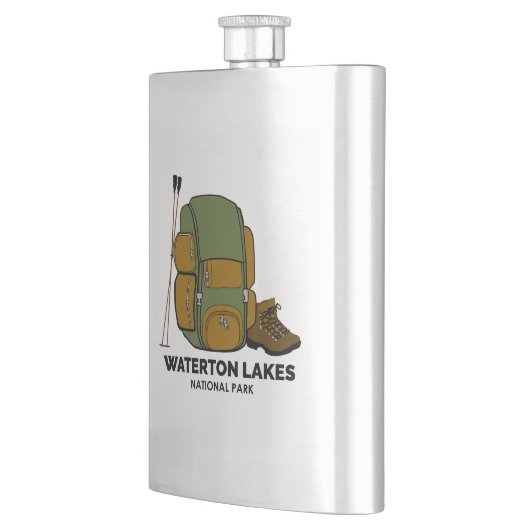 Rucksack für den Nationalpark Waterton Seen Flachmann (Links)