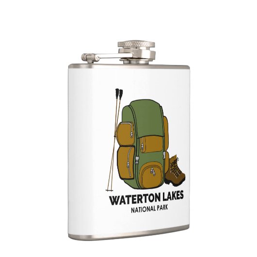 Rucksack für den Nationalpark Waterton Seen Flachmann (Rechts)