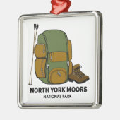 Rucksack für den North York Moors National Park Ornament Aus Metall (Links)