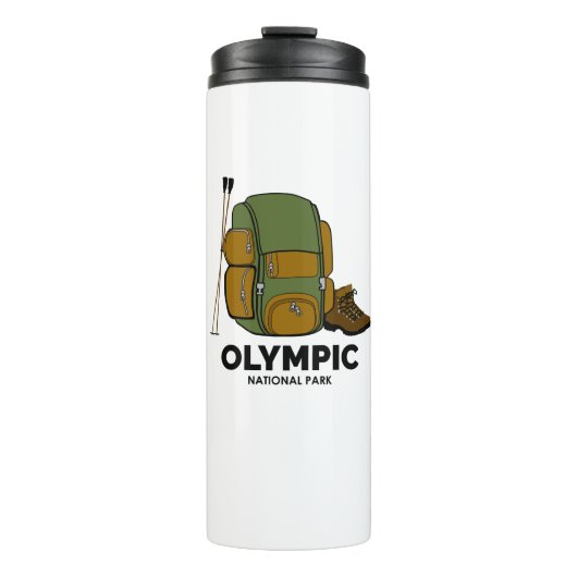 Rucksack für den Olympischen Nationalpark Thermosbecher (Vorderseite)