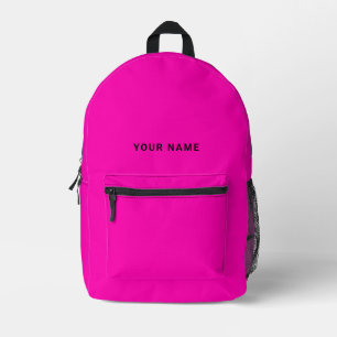 Rucksack für den rosa schwarzen Individuelle Name