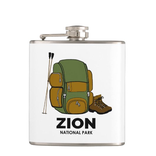 Rucksack für den Zion-Nationalpark Flachmann (Vorderseite)
