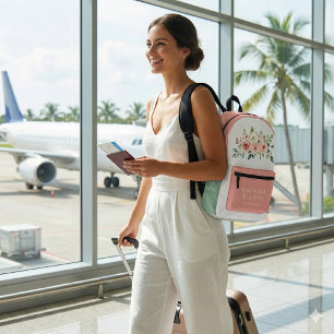 Rucksack für die Rose in Rosa