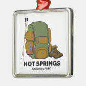 Rucksack für Hot Springs-Nationalparks Ornament Aus Metall (Links)