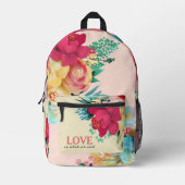 Rucksack für hübsche rosa Blume (Vorderseite)