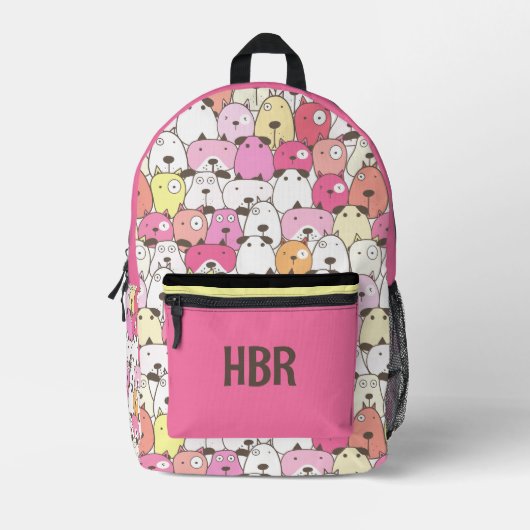 Rucksack für Hunde in Rosa (Vorderseite)