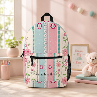 Rucksack für Kinder mit individuellem Namen und fl