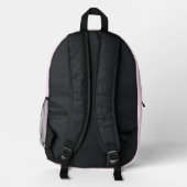 Rucksack für Kinder mit rosa Namen (Rückseite)