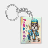 Rucksack für Niedliche Hunde bleibe Schlüsselanhänger (Vorderseite links)